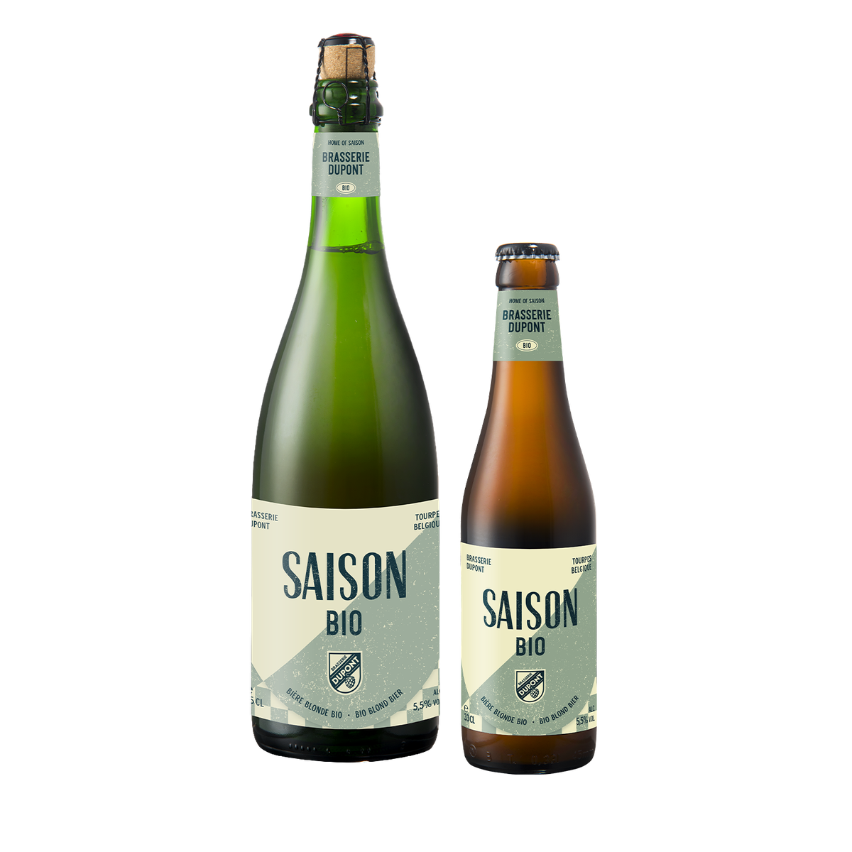 5410702000805 Saison Dupont Bio 25cl - Official HD bottle packshot Dupont Brewery